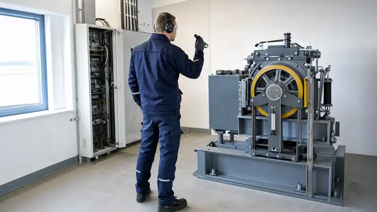 Produktionslinie und Montageplatz in heller Industriehalle